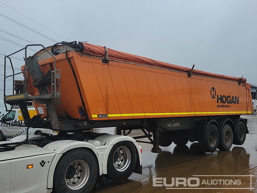 Kel-berg Tri Axl Bulk Tipping Trailer, Rear Lift, Easy Sheet, Tail Gate - Semi-remorque benne: photos 1 Kel-berg Tri Axl Bulk Tipping Trailer, Rear Lift, Easy Sheet, Tail Gate - Semi-remorque benne: photos 1