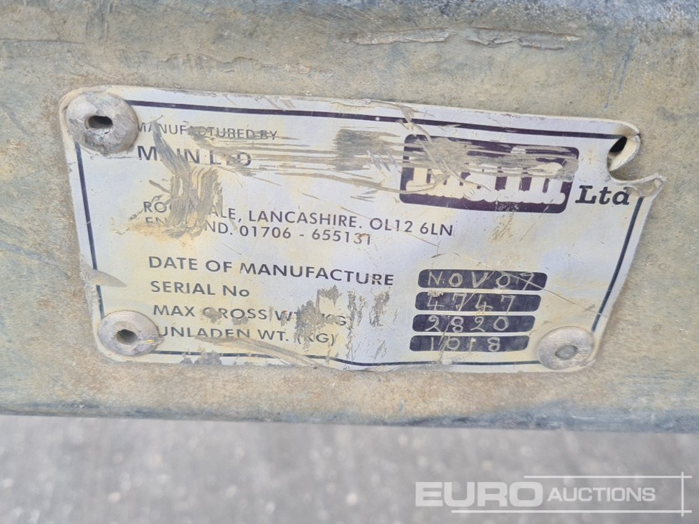 Cuve de stockage Main 2000 Litre Single Axle Bunded Fuel Bowser, Electric Pump: photos 17