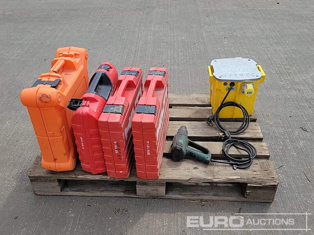 Matériel de chantier Paslode PPM35Ci Battery Nail Gun, Bosch 230Volt Heat Gun, Hilti Battery Drill (3 of), 110Volt Transformer: photos 8
