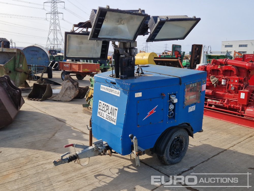 Single Axle Lighting Tower, Yanmar Engine - Mat d'éclairage: photos 1 Single Axle Lighting Tower, Yanmar Engine - Mat d'éclairage: photos 1