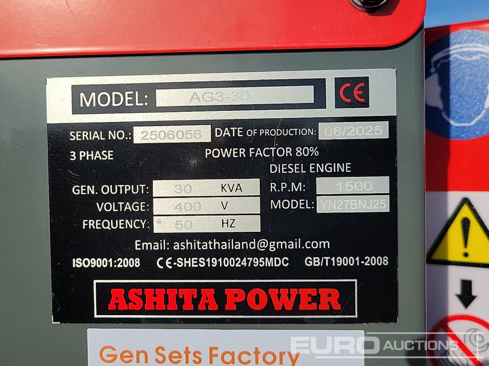 Groupe électrogène Unused 2025 Ashita Power AG3-30: photos 35