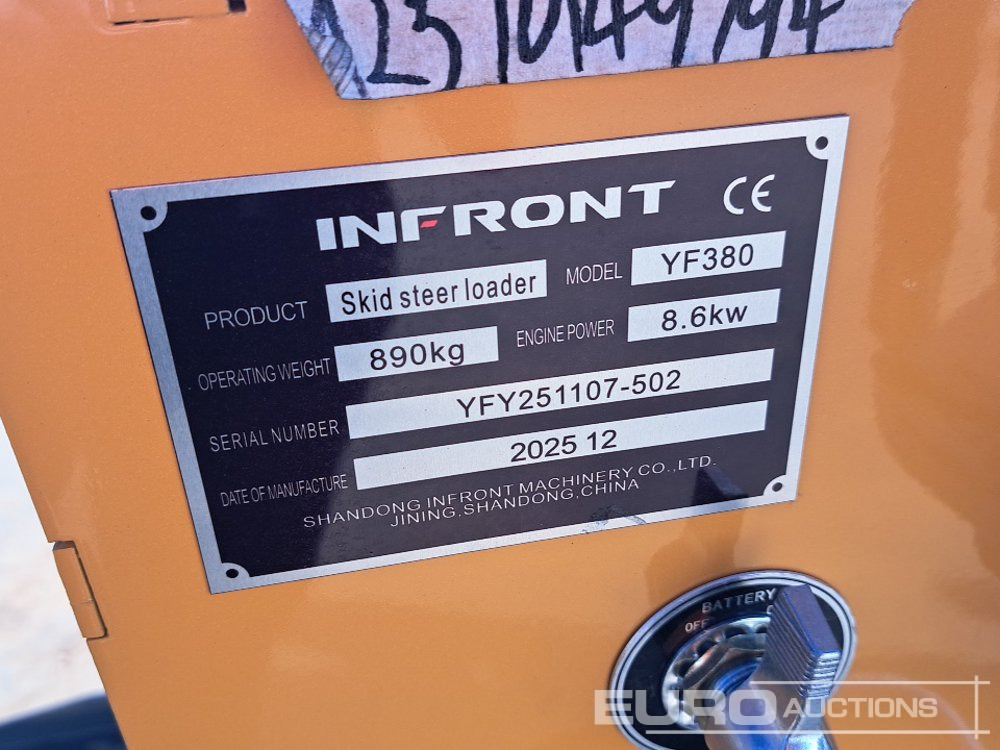 Mini chargeuse Unused 2025 Infront YF380: photos 33