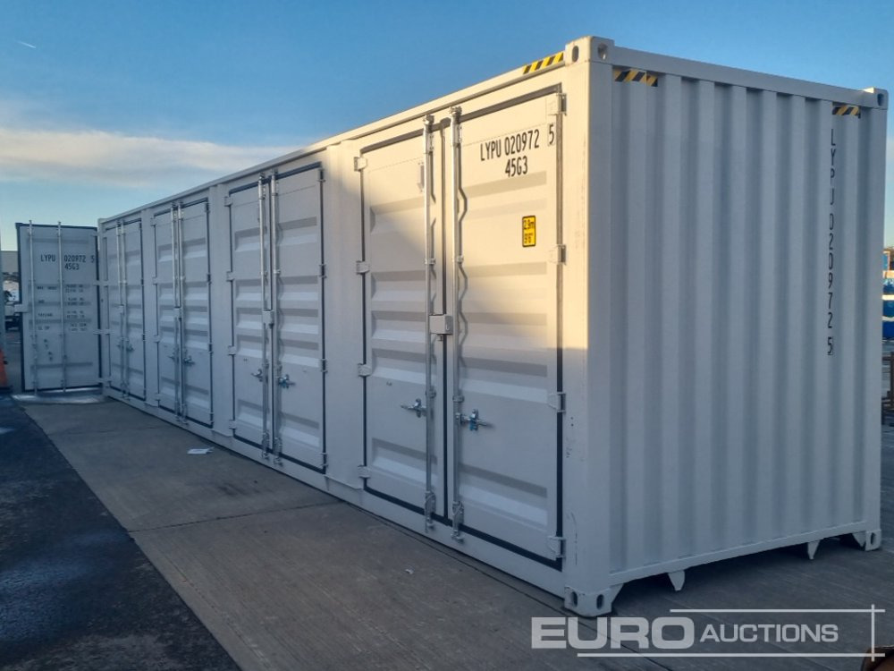 Unused 40' x 8' High Cube Container, 4 Side Doors, 1 End Door (Cannot Be Reconsigned) - Conteneur maritime: photos 1 Unused 40' x 8' High Cube Container, 4 Side Doors, 1 End Door (Cannot Be Reconsigned) - Conteneur maritime: photos 1