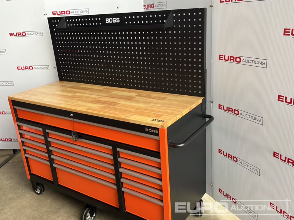 Unused Boss Wheeled Tool Cabinet, 16 Drawers, 492pc Tools - Matériel de chantier: photos 3 Unused Boss Wheeled Tool Cabinet, 16 Drawers, 492pc Tools - Matériel de chantier: photos 3