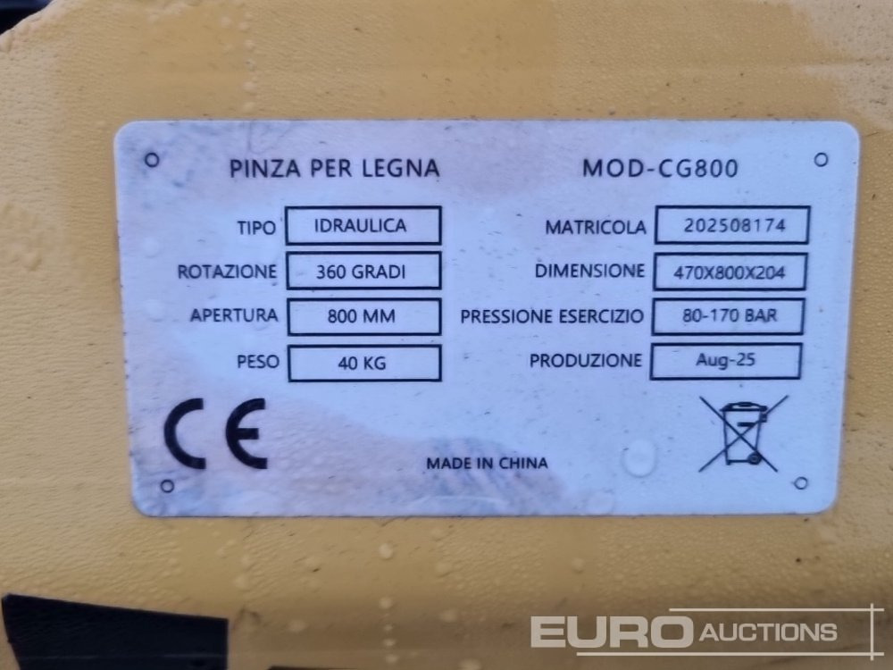 Godet neuf Unused Hydraulic Rotating Wood Grab to suit Crane, 32" Ditching, 8" Digging Bucket 25mm Pin to suit Mini Excavator: photos 26 Godet neuf Unused Hydraulic Rotating Wood Grab to suit Crane, 32" Ditching, 8" Digging Bucket 25mm Pin to suit Mini Excavator: photos 26