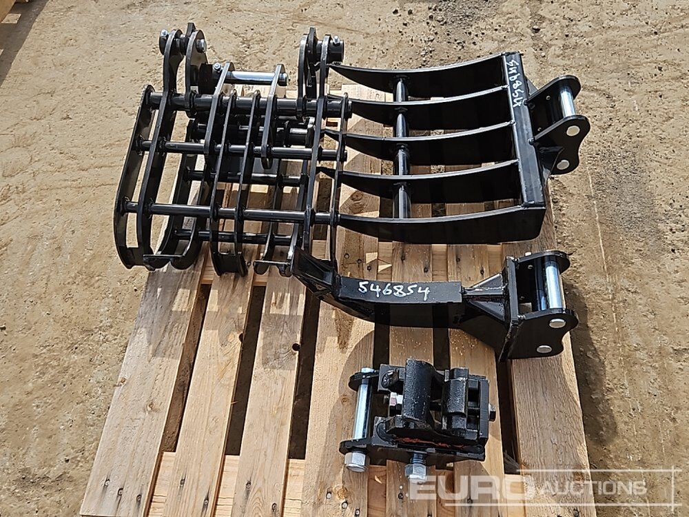 Unused Manual QH, 5 Finger Grab, Ripper, 16" Rake 25mm Pin to suit Mini Excavator - Godet: photos 2 Unused Manual QH, 5 Finger Grab, Ripper, 16" Rake 25mm Pin to suit Mini Excavator - Godet: photos 2