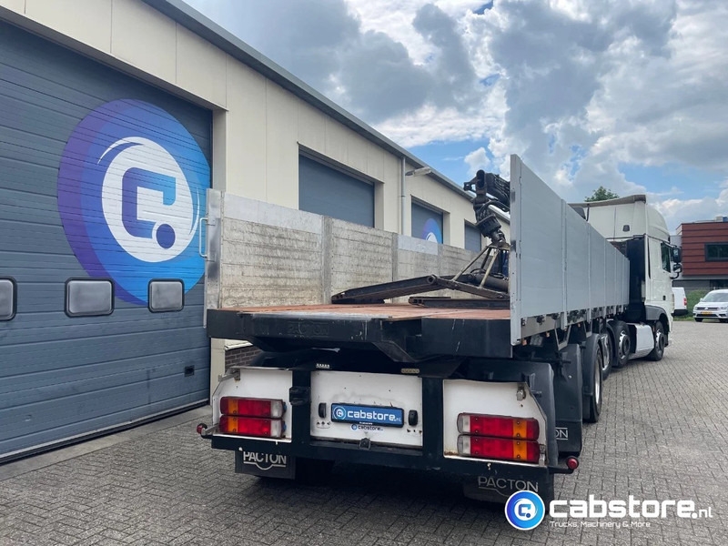 Pacton T3-003 3-assige stenen oplegger 2-assen gestuurd + Kennis Type 14.000 loopkraan - Rotator - stenenklem - Semi-remorque plateau: photos 2 Pacton T3-003 3-assige stenen oplegger 2-assen gestuurd + Kennis Type 14.000 loopkraan - Rotator - stenenklem - Semi-remorque plateau: photos 2