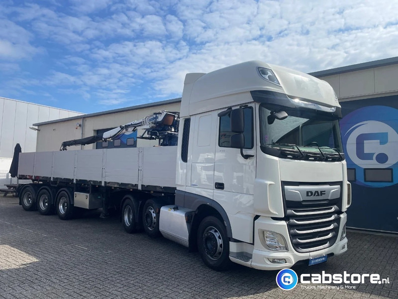 Pacton T3-003 3-assige stenen oplegger 2-assen gestuurd + Kennis Type 14.000 loopkraan - Rotator - stenenklem - Semi-remorque plateau: photos 3 Pacton T3-003 3-assige stenen oplegger 2-assen gestuurd + Kennis Type 14.000 loopkraan - Rotator - stenenklem - Semi-remorque plateau: photos 3
