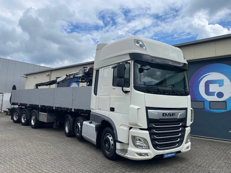 Pacton T3-003 3-assige stenen oplegger 2-assen gestuurd + Kennis Type 14.000 loopkraan - Rotator - stenenklem - Semi-remorque plateau: photos 5 Pacton T3-003 3-assige stenen oplegger 2-assen gestuurd + Kennis Type 14.000 loopkraan - Rotator - stenenklem - Semi-remorque plateau: photos 5