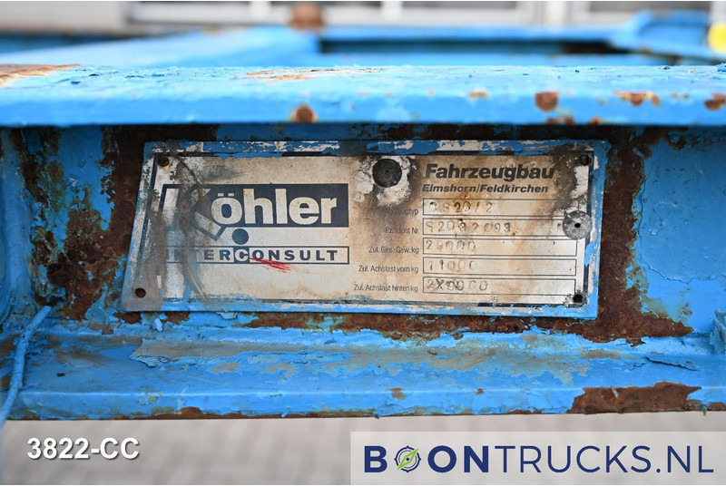 Semi-remorque porte-conteneur/ Caisse mobile KOHLER CS 20/2 CHASSIS | 20ft * STEEL SUSPENSION * BPW / DRUM * 9x AVAILABLE: photos 19 Semi-remorque porte-conteneur/ Caisse mobile KOHLER CS 20/2 CHASSIS | 20ft * STEEL SUSPENSION * BPW / DRUM * 9x AVAILABLE: photos 19