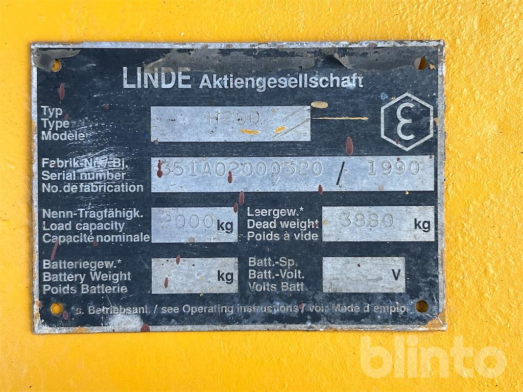 LINDE H20D (1990) - Chariot élévateur: photos 5 LINDE H20D (1990) - Chariot élévateur: photos 5