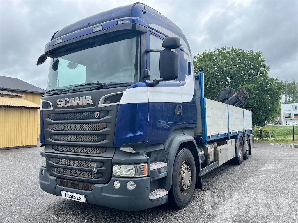 SCANIA R580LB6X2HNB - Camion plateau, Camion grue: photos 1 SCANIA R580LB6X2HNB - Camion plateau, Camion grue: photos 1