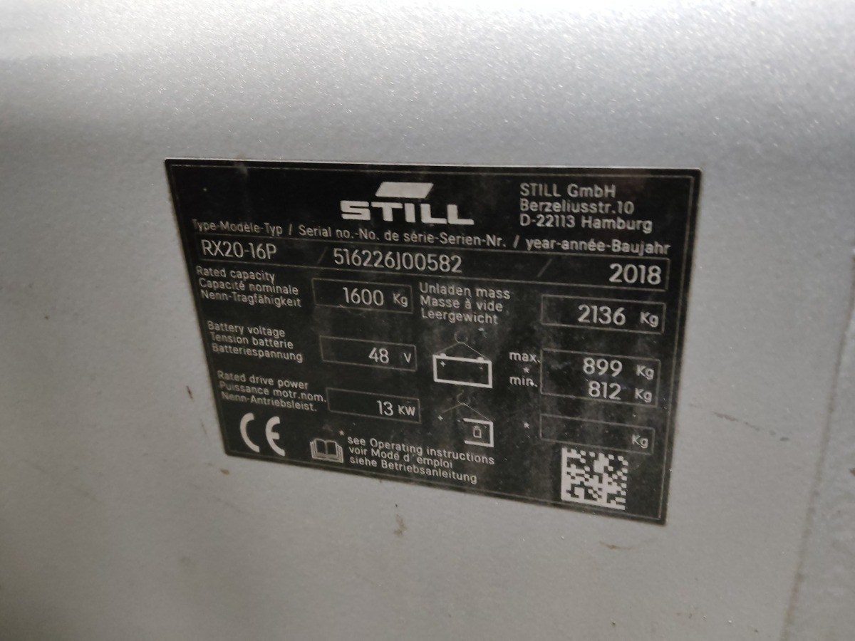 Still RX20-16P - Chariot élévateur électrique: photos 5 Still RX20-16P - Chariot élévateur électrique: photos 5