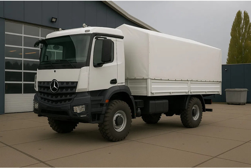 Mercedes-Benz Arocs 1836 A 4x4 Cargo Truck - Camion à rideaux coulissants: photos 1 Mercedes-Benz Arocs 1836 A 4x4 Cargo Truck - Camion à rideaux coulissants: photos 1