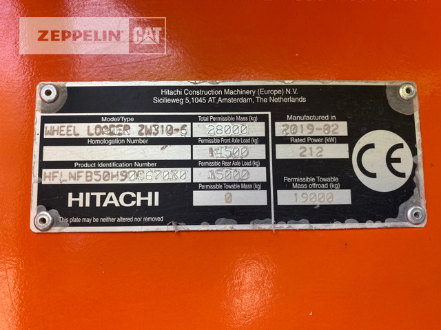 Chargeuse sur pneus Hitachi ZW310-6: photos 15