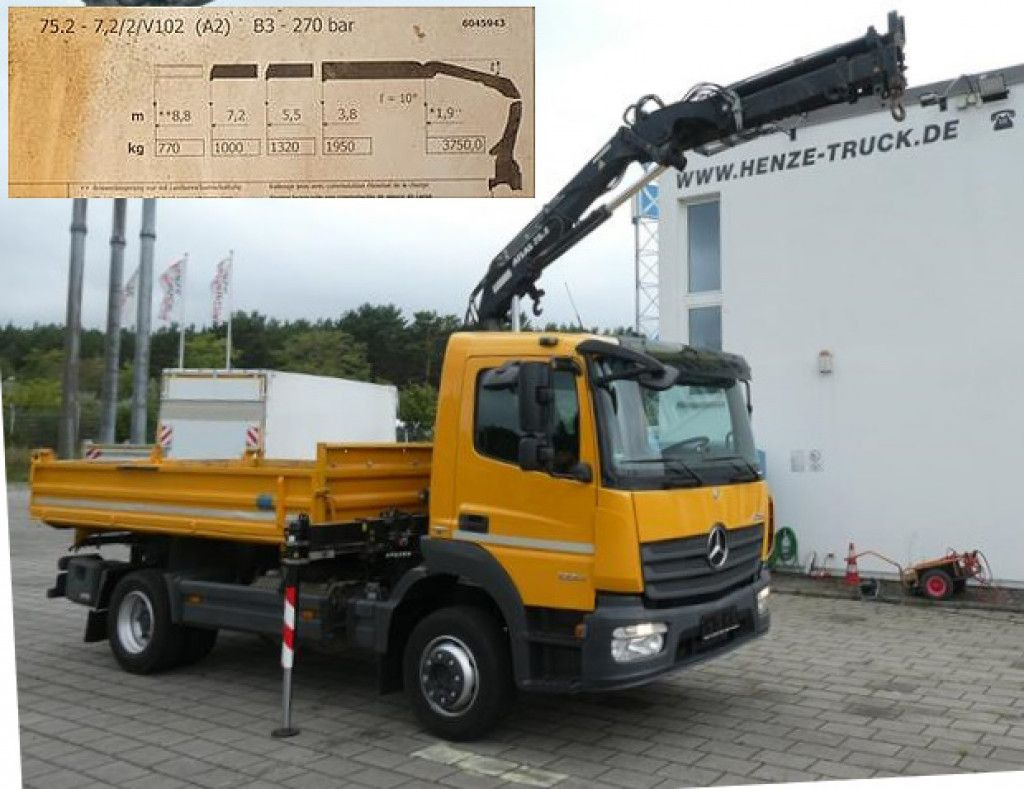 Mercedes-Benz Atego 1224 K 2-Achs Kipper Kran 2x Hdr Ausschub - Camion benne, Camion grue: photos 2 Mercedes-Benz Atego 1224 K 2-Achs Kipper Kran 2x Hdr Ausschub - Camion benne, Camion grue: photos 2