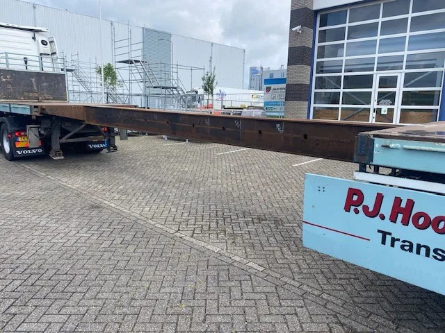 Floor robuuste vlakke oplegger ,uitschuifbaar, ,stuurassen, 20 mtr met stalen bodem/frame. kranenprofiel. - Semi-remorque plateau: photos 1 Floor robuuste vlakke oplegger ,uitschuifbaar, ,stuurassen, 20 mtr met stalen bodem/frame. kranenprofiel. - Semi-remorque plateau: photos 1